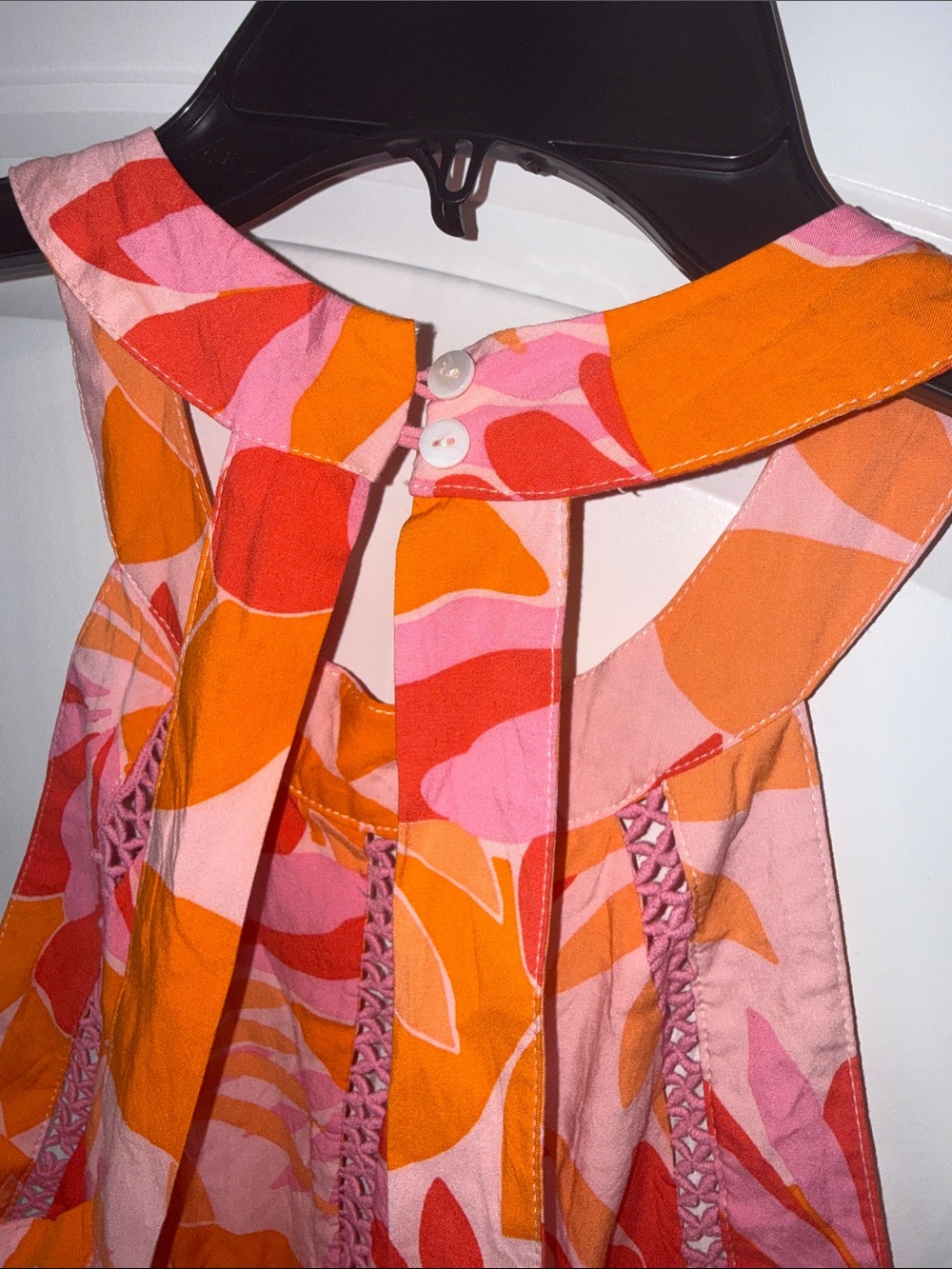 Anthropologie Abel the Label Rumi Floral Halter Maxi Dress Pink Orange Size S - Picture 11 of 13